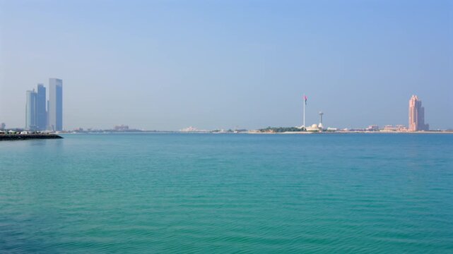 Rixos Marina Abu Dhabi Hotel Across the Bay, Luxury Waterfront Landmark in Abu Dhabi, United Arab Emirates