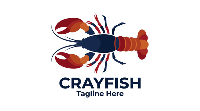 A vibrant crayfish illustration, showcasing the delectable seafood with bold colors, representing freshness and flavor in culinary themes.