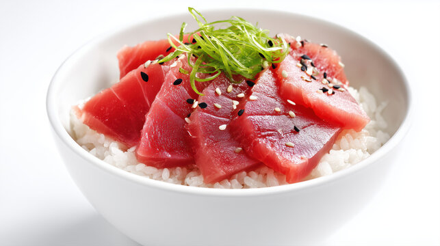 maguro don bowl with premium red tuna and seasoned sushi rice