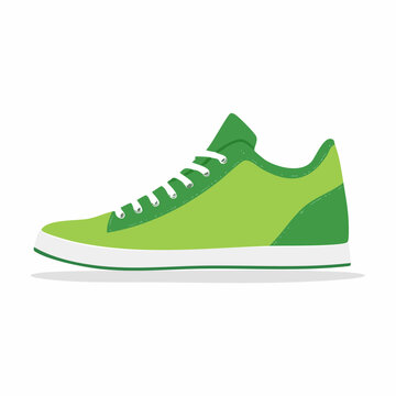 Green Sneaker Illustration