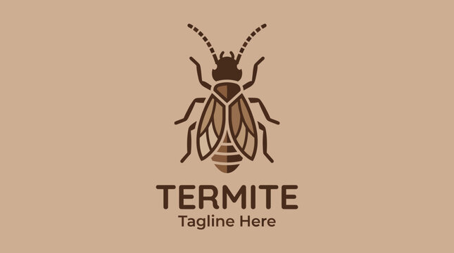 This termite logo symbolizes reliability and effectiveness in pest control, showcasing a distinctive design suitable for pest management branding and marketing strategies.