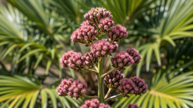 Macro View of Pink Flowering Plant Amidst Green Foliage