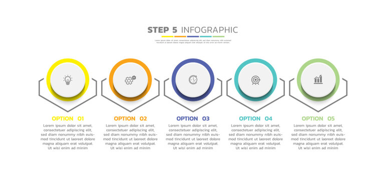 Presentation business abstract background infographic template colorful