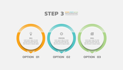 Obraz premium Presentation business abstract background infographic template colorful