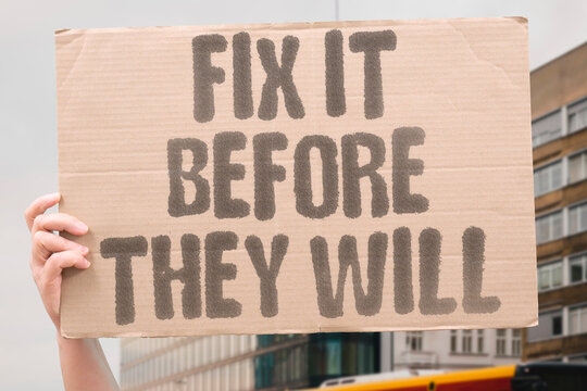 "Fix It Before They Will" Proactive self-sufficiency often outpaces bureaucratic institutional problem resolution. SELF. PROACTIVE. BUREAUCRAT. INSTIT. OUTPACE.
