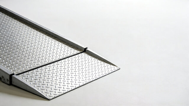 Aluminum diamond plate loading ramp