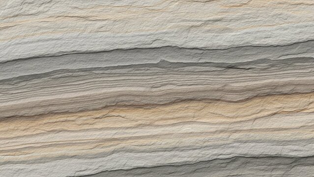 Natural stone surfaces featuring wavy sediment layers in soft earthy tones showing geological patterns that reflect ancient earth formation processes found within weathered cliff faces and rocky