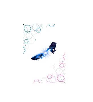 t-shirt printing design illustration showing the symbolic design of AI