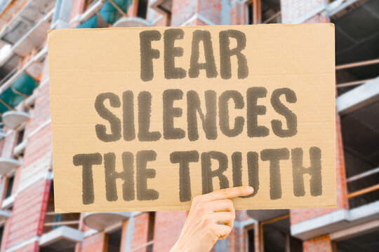 "Fear Silences The Truth" Workplace cultures that punish candor systematically blind leadership to reality. FEAR. SILENCE. WORKPLACE. CULTURE. REALITY.