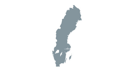 Fototapeta premium A monochromatic depiction of sweden s geographical outline showcasing its elongated and distinctive shape high quality professional detailed