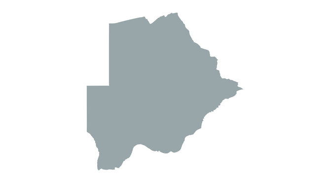 A detailed monochromatic illustration depicts the geographical outline of botswana showcasing its distinctive shape high quality professional modern