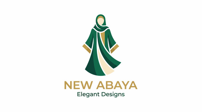 This logo showcases an elegant abaya design, reflecting cultural fashion and grace. It represents a brand focused on stylish and sophisticated modest clothing.