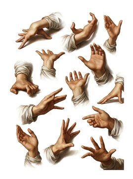 Set mani in varie posizioni 02