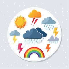 Naklejka premium Weather Icons Collection