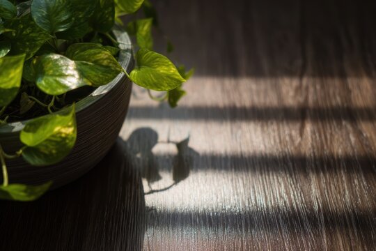 日光は木の表面に影を落とす葉を通して濾過されます