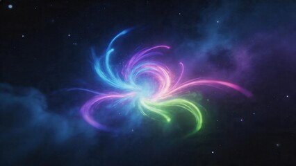 Obraz premium Colorful cosmic swirl in space