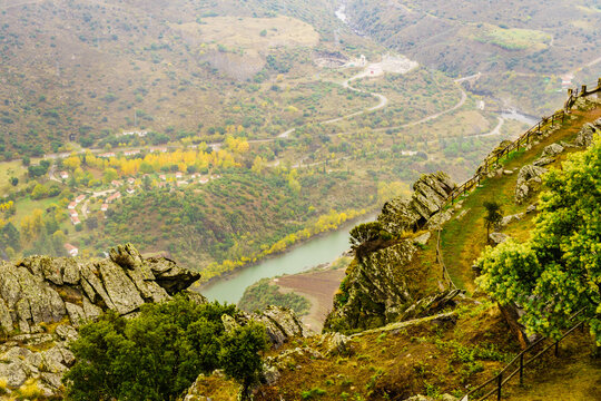 Douro river. Border between Portugal and Spain.