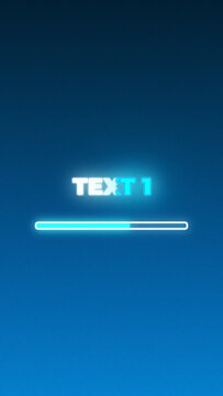 Vertical Fast Loading Bar Animated Text for Mobile Social Media