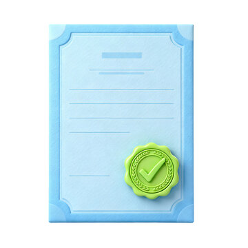 Official Verification Document: A pristine certificate showcasing a seal of approval, signifying completion, validation, and a sense of accomplishment. The image evokes trustworthiness and assurance.