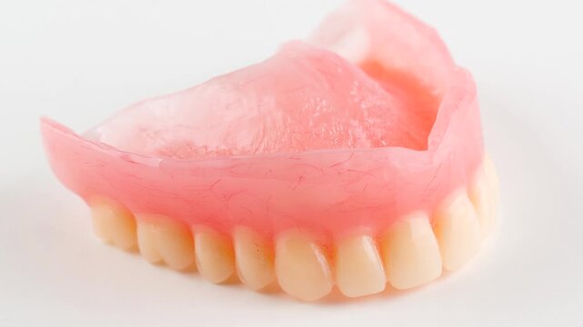 Removable plastic dentures for dental restoration