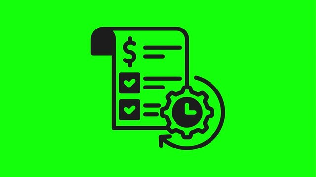 Financial analysis and investment illustration with pie chart and money bag a green background