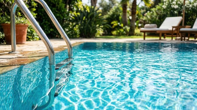 Chlorine test kit concept for pool and river water inspection to assess cleanliness.