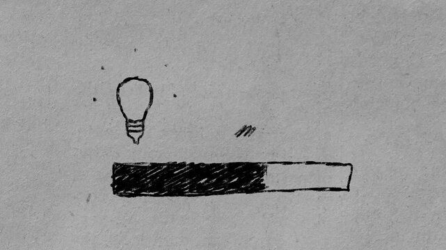 animation of loading process idea hand drawn style frame by frame animation
