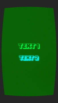 Vertical Retro CRT Screen Animated Text Title for Stories and Reels
