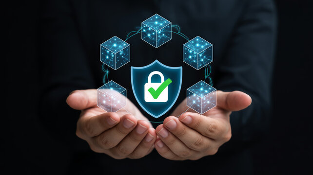 Cybersecurity protection concept with secure data network for privacy, risk management, and digital security solutions