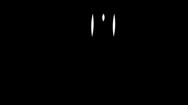 Abstract minimalist white curved wavy lines icon design isolated on black background for modern corporate branding identity creative steam or smoke vector symbol and decorative graphic element.