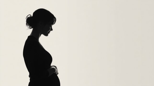 Silhouette of Pregnant Woman 