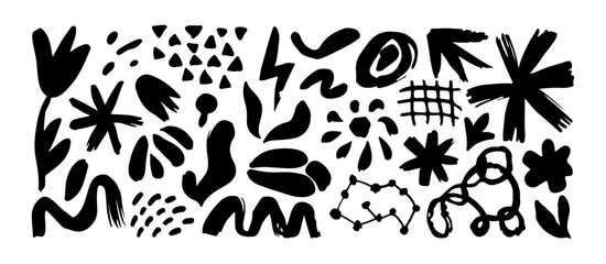 Grunge Brush Spiral and Squiggle Icons Vector © mdshamimhossaingd