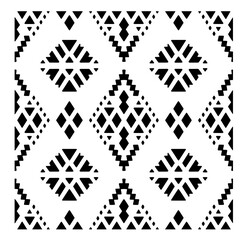 Fototapeta premium Seamless abstract pattern with black white shapes