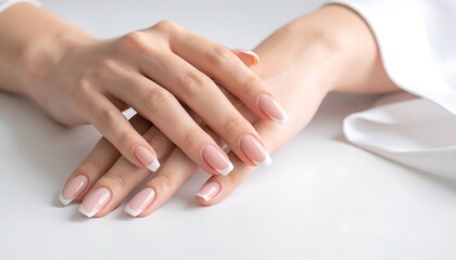 Fototapeta premium A woman's hands with manicured nails