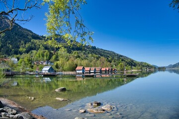Fototapeta premium Großer Alpsee im Allgäu bei Immenstadt