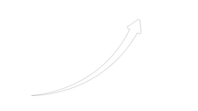 Abstract arrow growth chart of economy icon pink color animated down to up arrow animation direction animation. on white background.