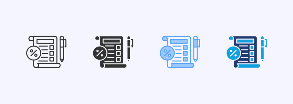 Terms Icon Set Color Multiple Style Collection Illustration