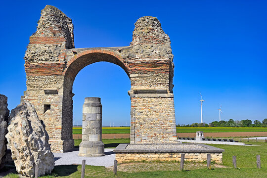 Heidentor Roman Triumphal Arch and Archaeological Site in Carnuntum Austria