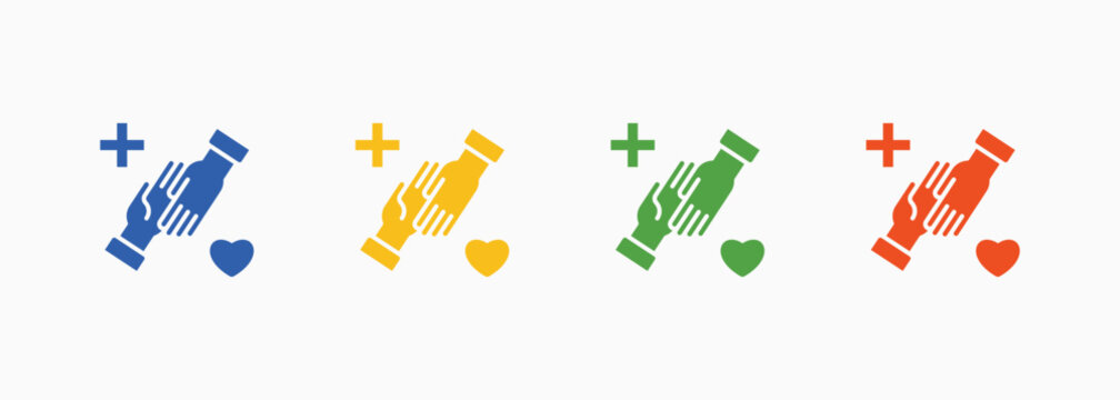 Helpful Icon Set Color Multiple Style Collection Illustration