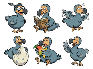 Cute Cartoon Dodo Bird Collection. © Paylopi