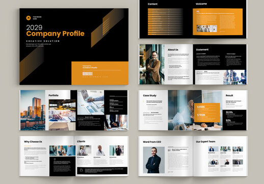 Company Profile Brochure Landscape Layout