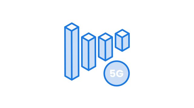 5G Network Icon Animation