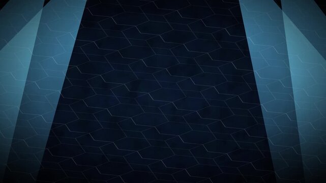 Abstract Dark Blue Hexagon Pattern Background Spotlight Overlay Texture Design Template