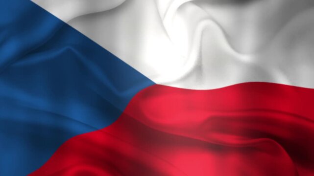 Flag of Czech Republic, Czech Republic 3D Animation flag waving in the wind. 4K Czech Republic Flag Animation waving with fabric texture.
