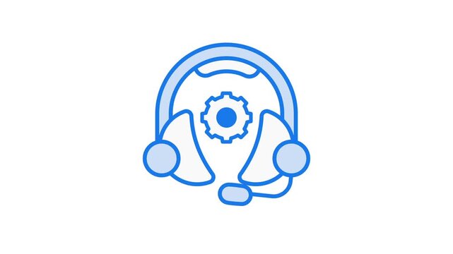 Technical Support Animated Icon, Troubleshooting Motion Graphic