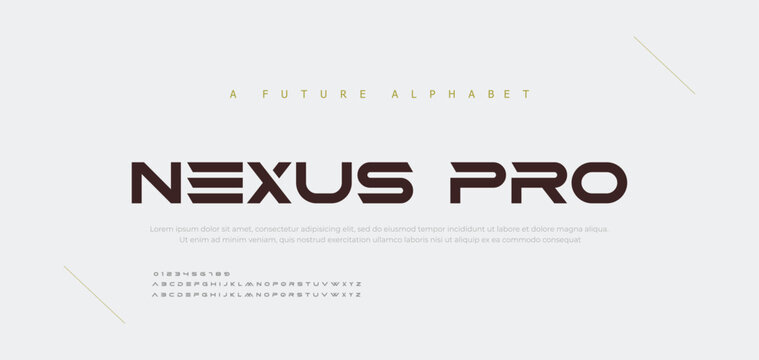 Sport modern alphabet logo font. Typography bold typeface for sport, technology, digital, future creative logos fonts. 