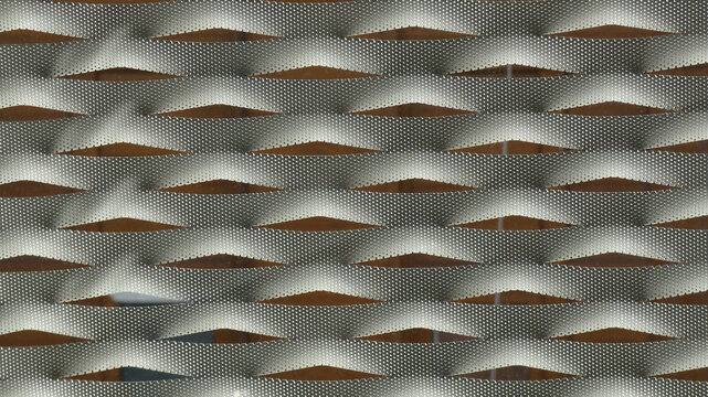 Expanded Metal Mesh Facade Detail, Corten Interior View, Lavadero Abando, Bilbao, Basque Country, Spain