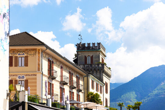 historic asona on the lago maggiore in switzerland