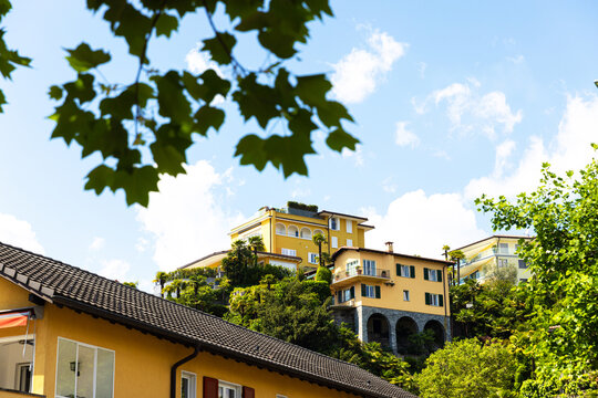 historic asona on the lago maggiore in switzerland
