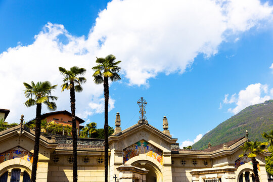 historic asona on the lago maggiore in switzerland